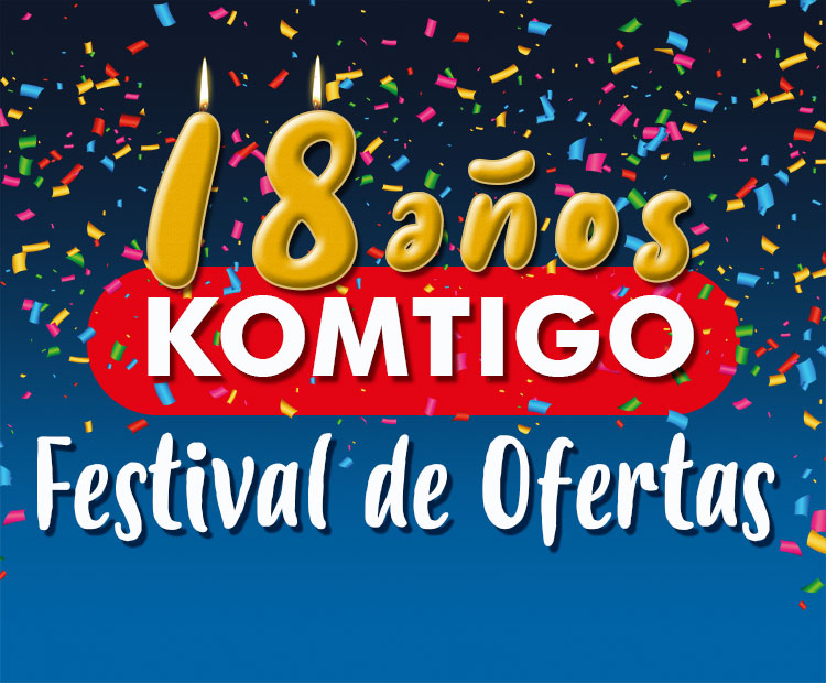 Campaña "18 años Komtigo". Festival de Ofertas